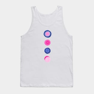 Circles Retro Blue Pink Tank Top